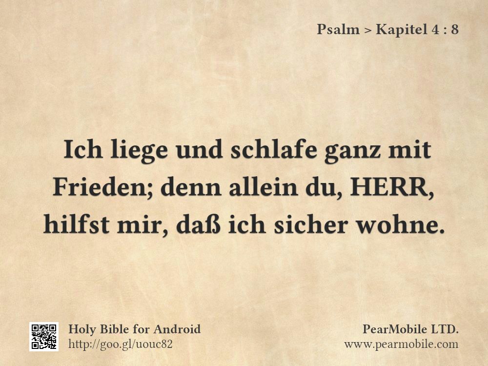Psalm, Kapitel 4:8